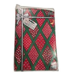 Town & Country Christmas Floral Lattice 52”x70” Oblong Patchwork Bandanna 1983